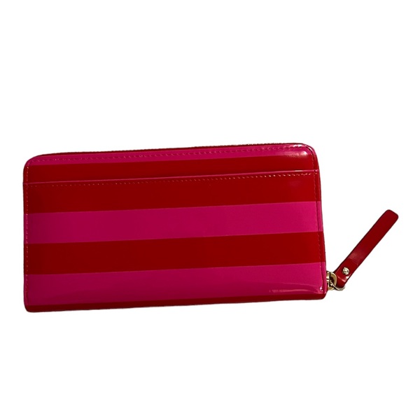 NWT Kate Spade Neda Accordion Zip Around Wallet in Pink/Red - Picture 2 of 6